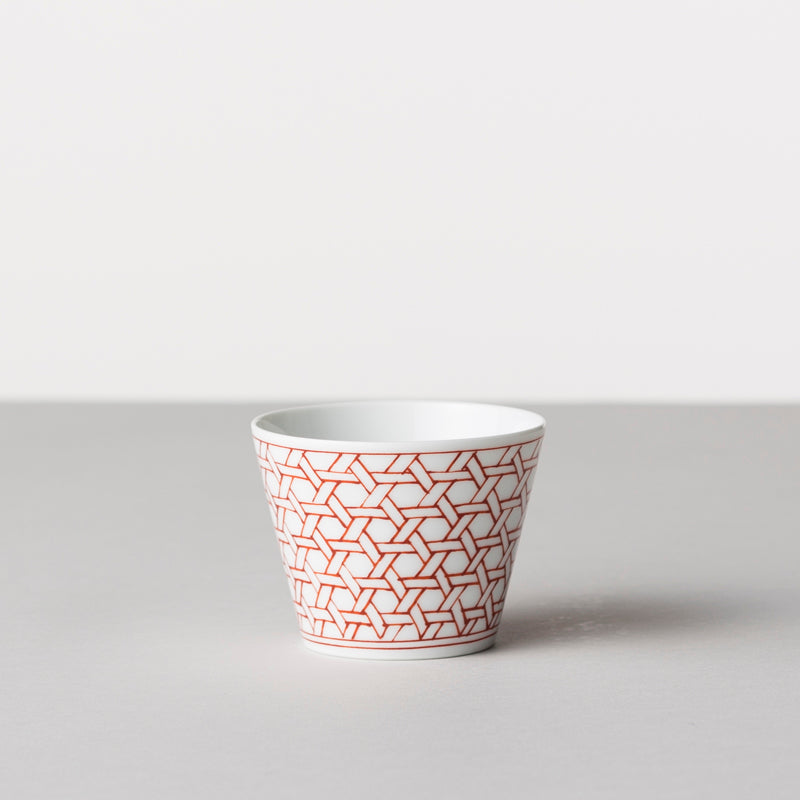 Wabun Cup, Red Bamboo Weave