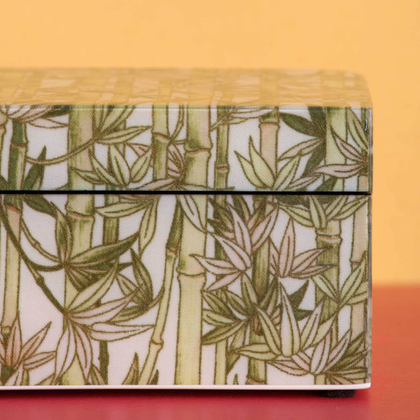 Bamboo Forest Lacquered Wood Box Five Elements Home