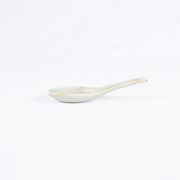 Jade Green Ceramic Spoons, Set of 4