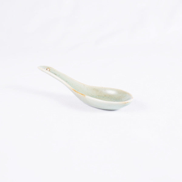 Jade Green Ceramic Spoons, Set of 4