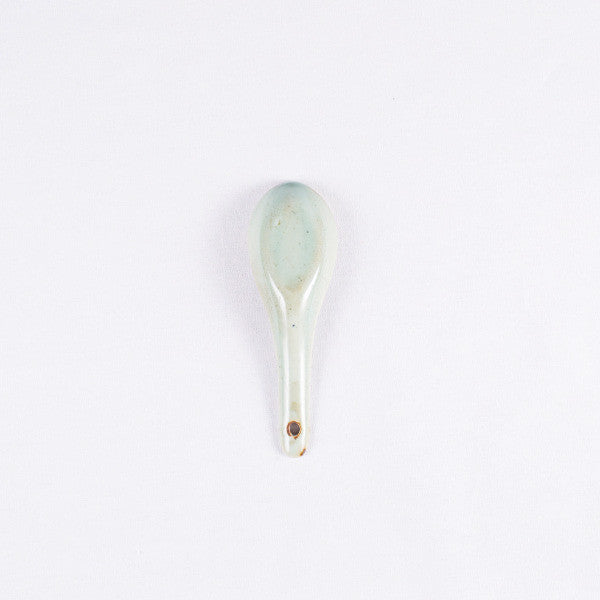 Jade Green Ceramic Spoons, Set of 4