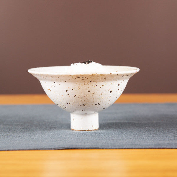 Hat Shaped Rice Bowl, Creamy White
