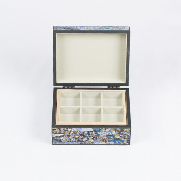 Japanese Washi Paper Jewelry Box, Japanese Garden | Five