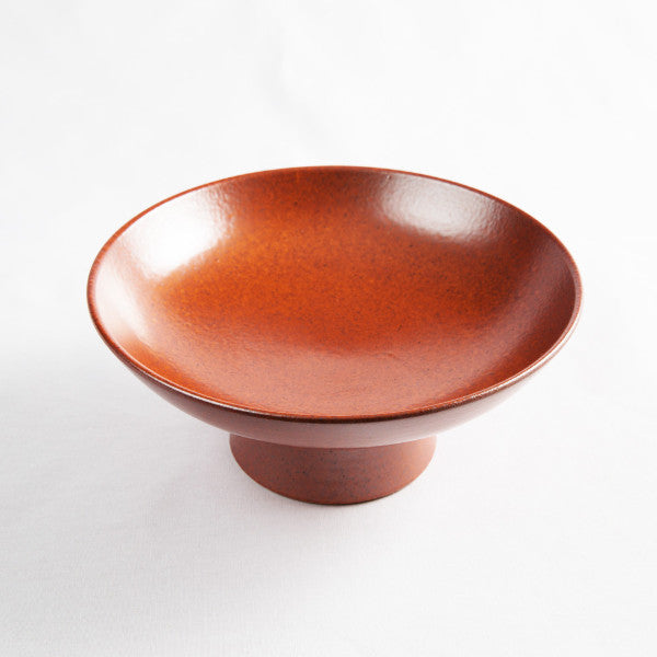 High Footed Bowl, Paprika Red