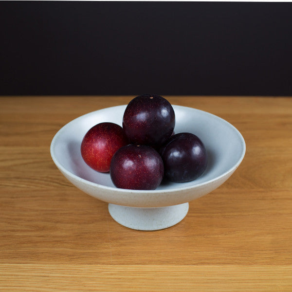 High Footed Bowl, Pearl White