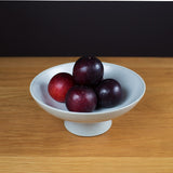 High Footed Bowl, Pearl White