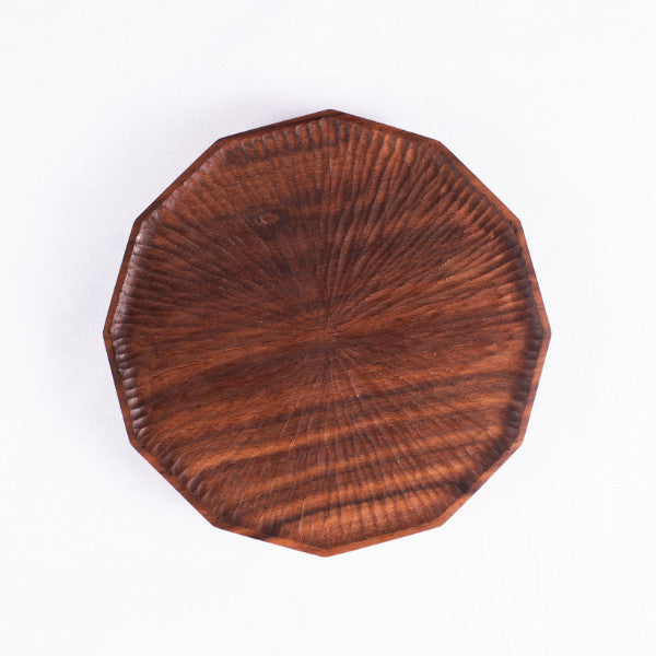 Medium Polygon Walnut Plate