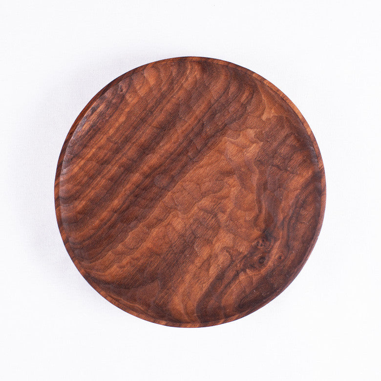Medium Round Walnut Plate