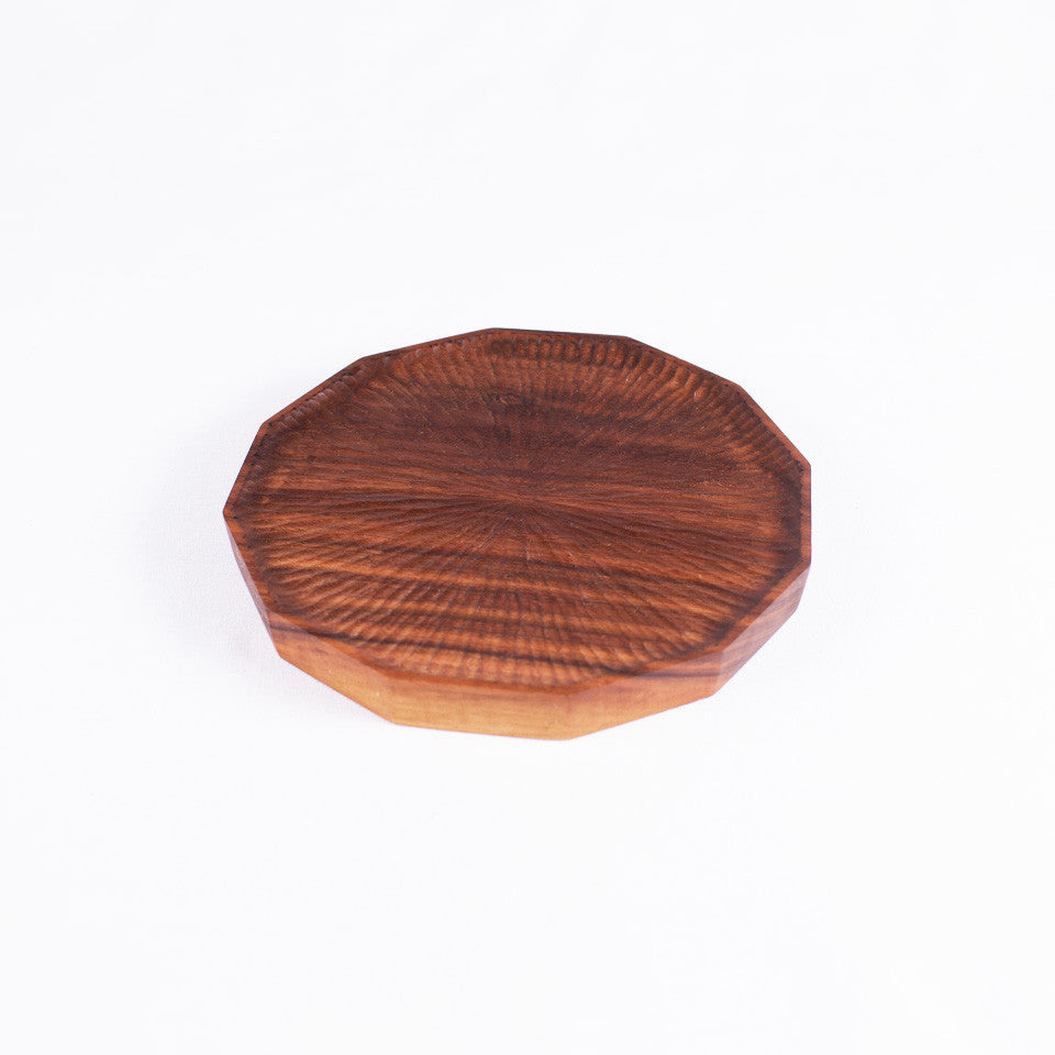 Small Polygon Walnut Plate