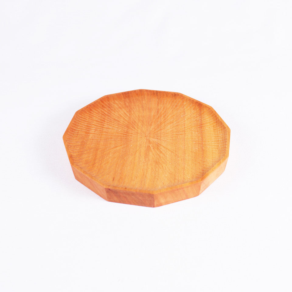Small Polygon Cherry Plate