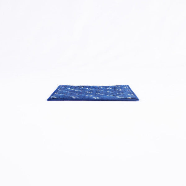Tie Dye Pea Pattern Handmade Coaster, Indigo