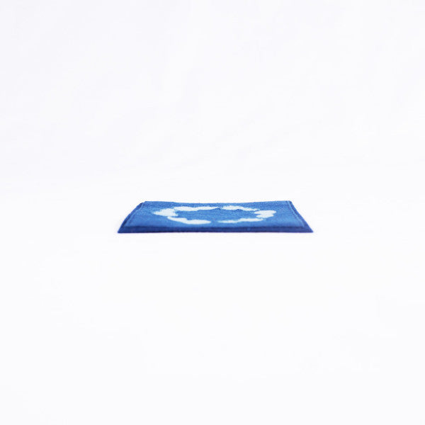 Discharge Print Gourd Pattern Handmade Coaster, Indigo