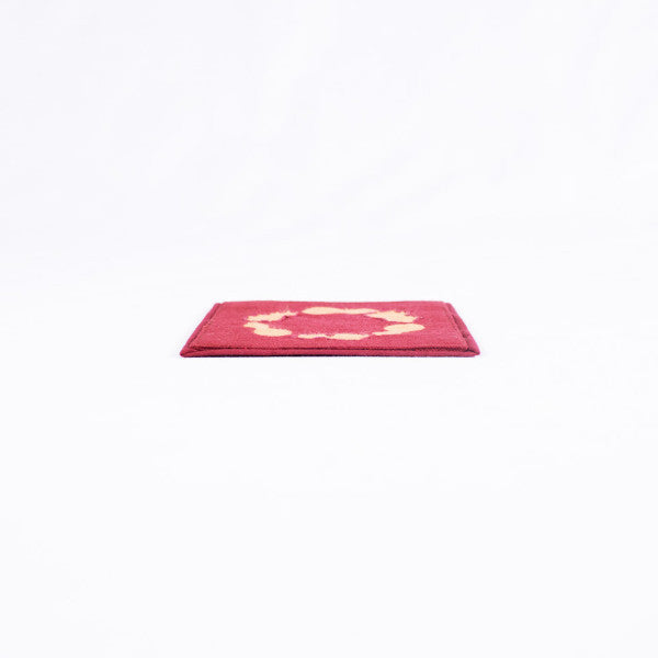 Discharge Print Gourd Pattern Handmade Coaster, Grape