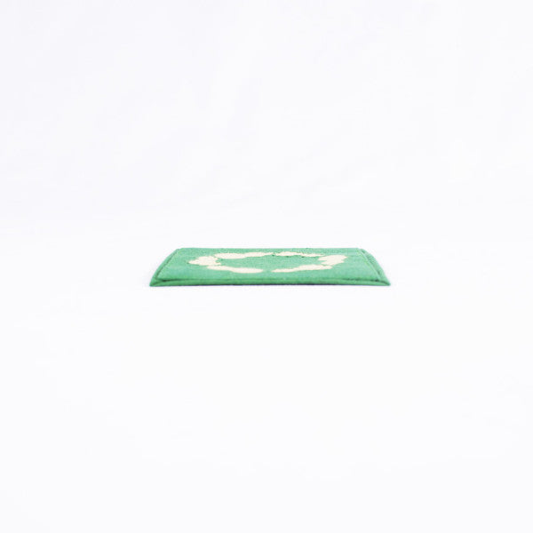 Discharge Print Gourd Pattern Handmade Coaster, Avocado