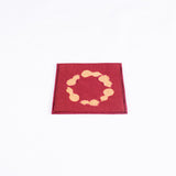 Discharge Print Gourd Pattern Handmade Coaster, Grape