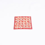 Tie Dye Mini Fan Pattern Handmade Coaster, Cherry/Blue