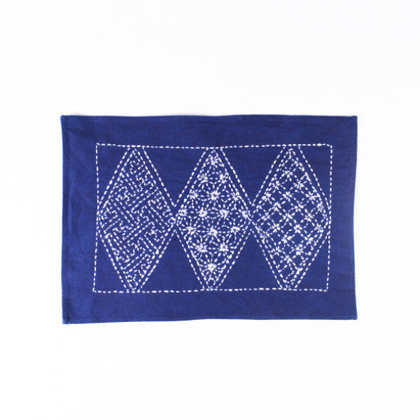 Hand-stitched Cotton Handmade Placemat, Argyle