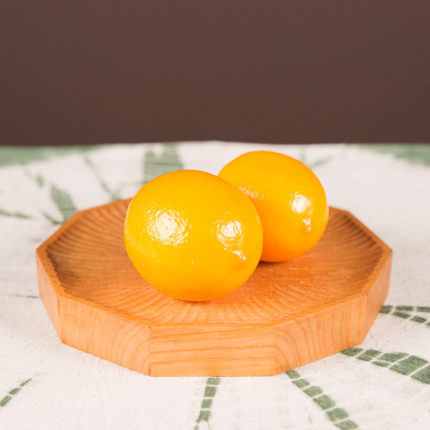 Small Polygon Cherry Plate