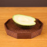 Small Polygon Walnut Plate