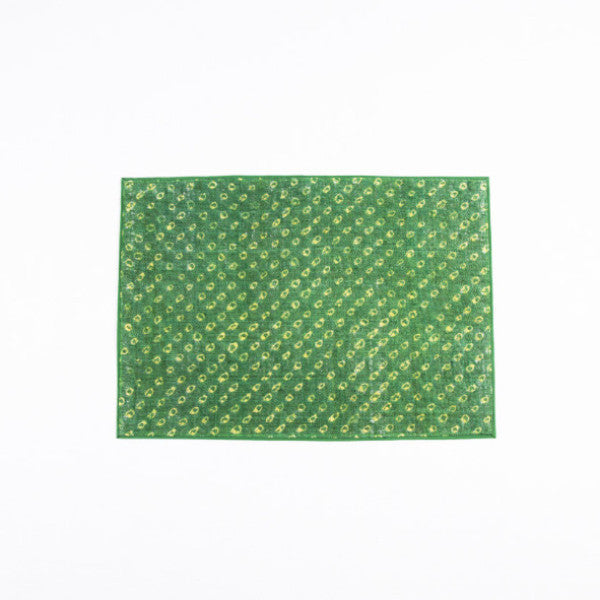 Tie Dye Pea Pattern Handmade Placemat, Avocado