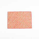 Tie Dye Mini Fan Pattern Handmade Placemat, Indigo/Burgundy