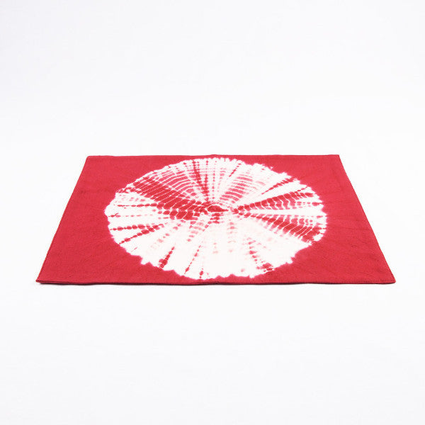 Tie Dye Sunflower Pattern Handmade Placemat, Burgundy