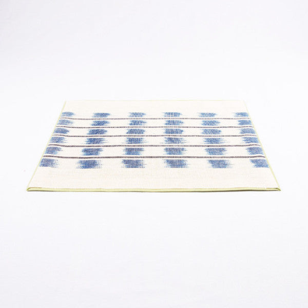 Dyed Hemp Twine Line Pattern Handmade Placemat, Avocado