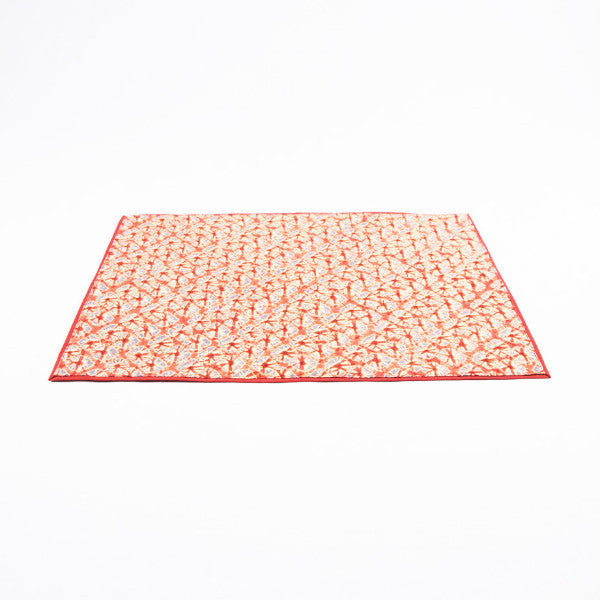 Tie Dye Mini Fan Pattern Handmade Placemat, Indigo/Burgundy