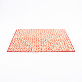 Tie Dye Mini Fan Pattern Handmade Placemat, Indigo/Burgundy