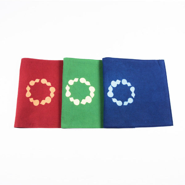 Discharge Print Gourd Pattern Handmade Placemat, Avocado