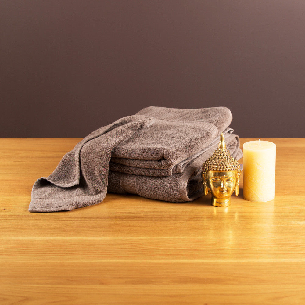 Gentle Natural Bamboo Cotton Bath Sheet, Brown