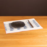 Dyed Hemp Twine Line Pattern Handmade Placemat, Pink