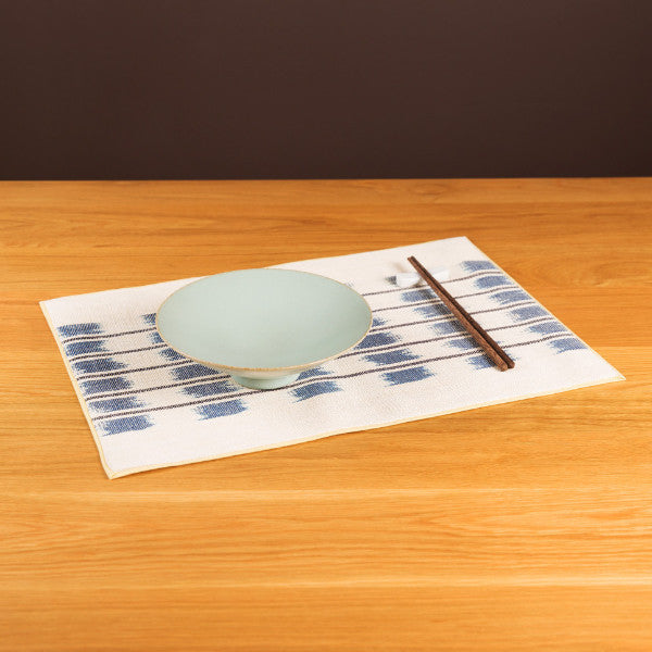 Dyed Hemp Twine Line Pattern Handmade Placemat, Lemon