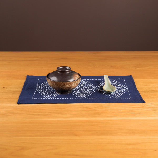 Hand-stitched Cotton Handmade Placemat, Argyle