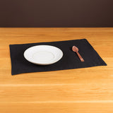 The Gourmet French Linen Placemat, Charcoal Black
