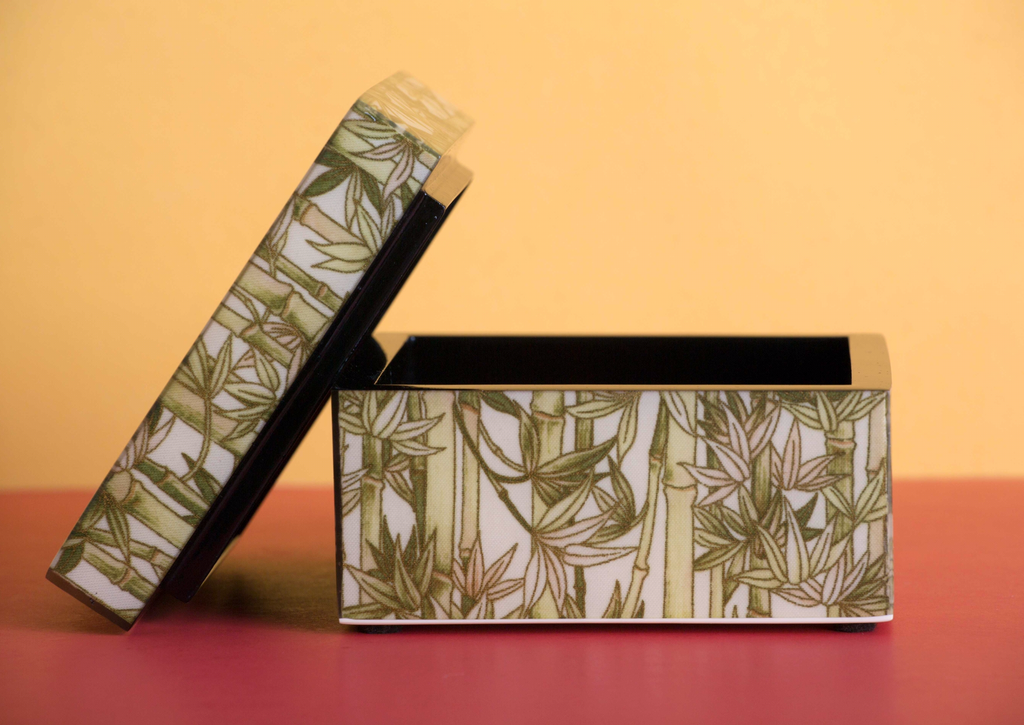 Bamboo Forest Lacquered Wood Box