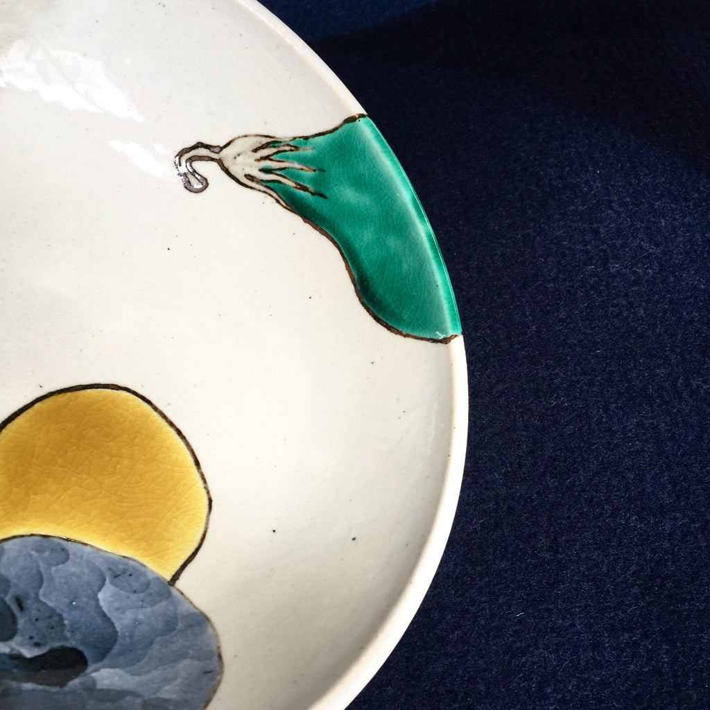 Hand Painted Eggplant Bowl