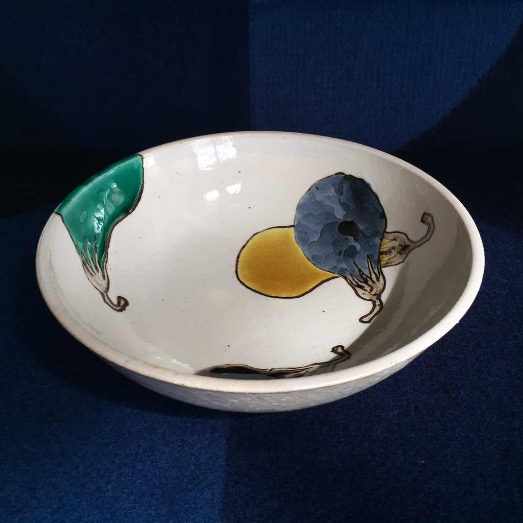 Hand Painted Eggplant Bowl