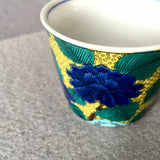 Japanese Kutani Tea Cup, Mountain Peony