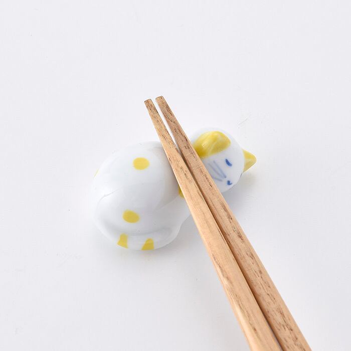 Hand-painted Chopstick Rest, Yellow Cat