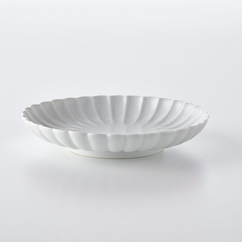 White Kikuko Plate, Medium
