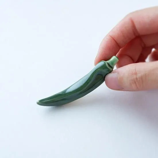Green Chili Pepper Chopstick Rest