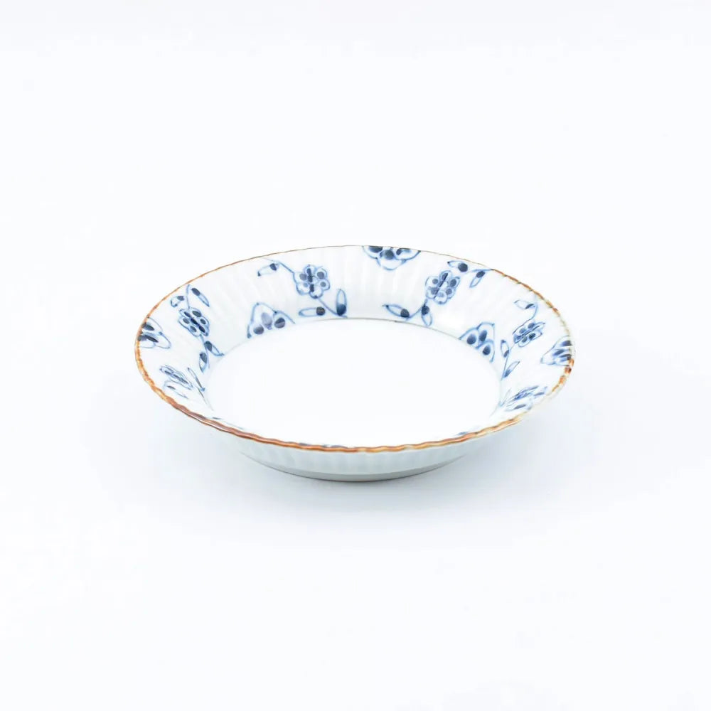 Small Rimmed Bowl, Flowering Vines