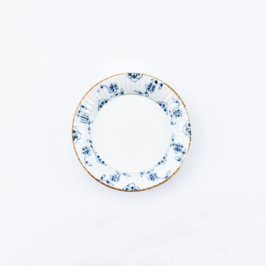 Small Rimmed Bowl, Flowering Vines