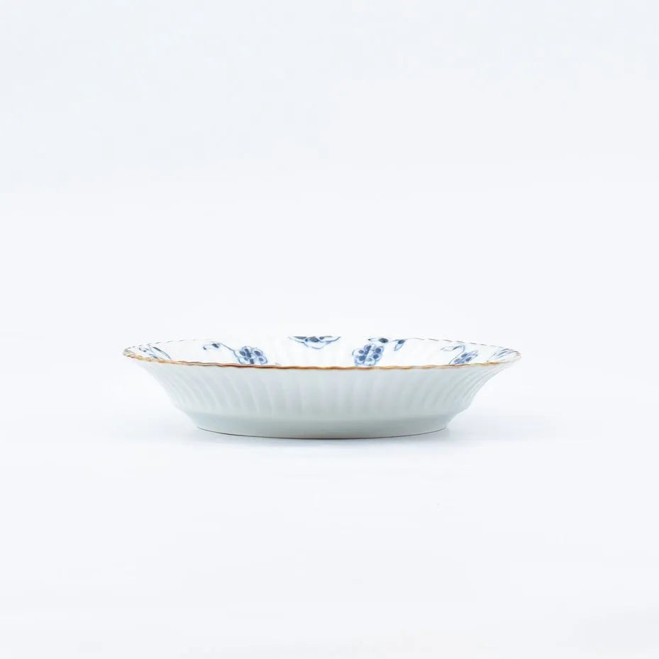 Small Rimmed Bowl, Flowering Vines