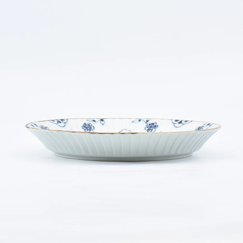 Large Rimmed Bowl, Flowering Vines