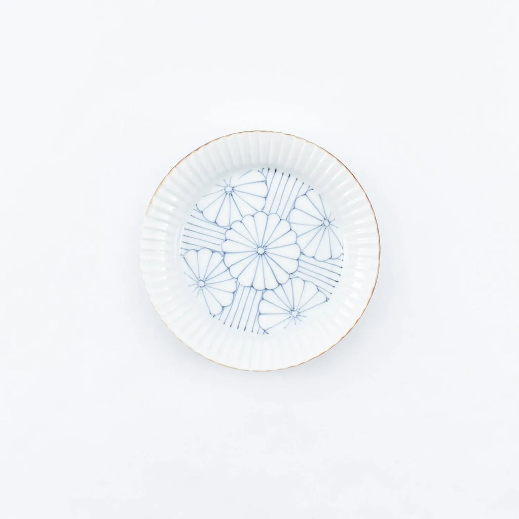 Small Rimmed Bowl, Chrysanthemum