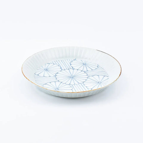 Large Rimmed Bowl, Chrysanthemum