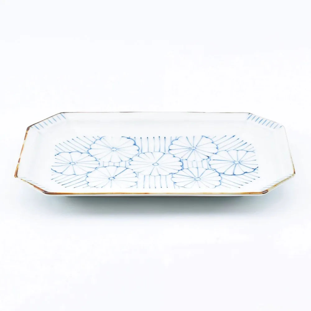 Octagonal Bowl, Chrysanthemum