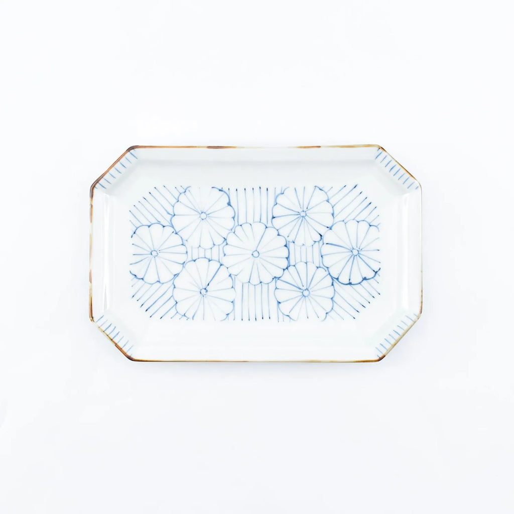 Octagonal Bowl, Chrysanthemum